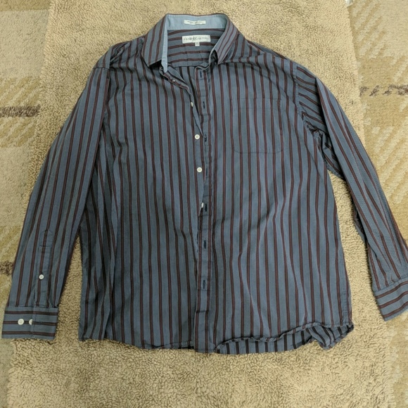 Unique Blue and Red Stripe Shirt - Picture 1 of 2